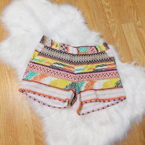 RD Style Embroidered Multicolor Print Shorts